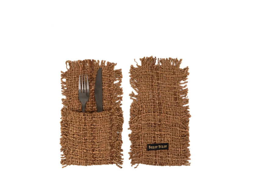 Porte-Couverts Oh My Gee - Marron - Set de 4 - INIE005Br-SET4 - Bazar Bizar