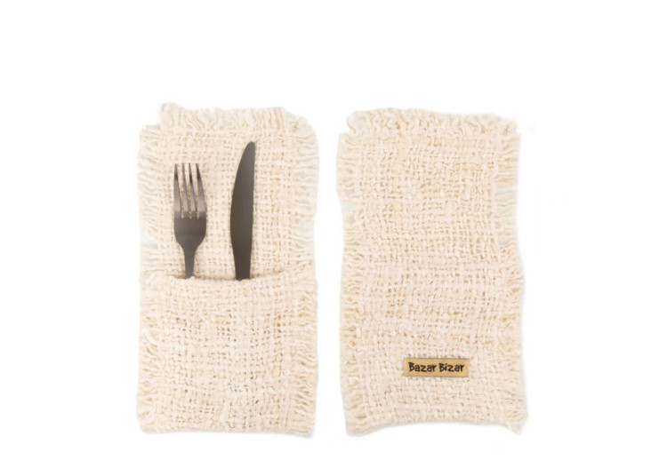 Porte-Couverts Oh My Gee - Crème - Set de 4 - INIE005Cr-SET4 - Bazar Bizar 2