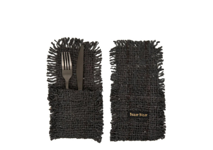 Porte-Couverts Oh My Gee - Noir Marine - Set de 4 - INIE005BNa-SET4 - Bazar Bizar 2