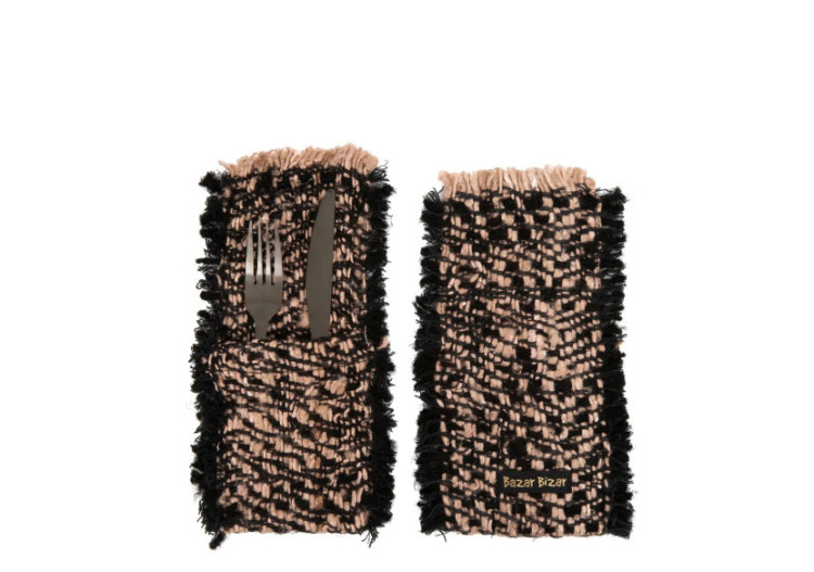 Porte-Couverts Oh My Gee - Noir Cuivre - Ensemble de 4 - INIE005BCo-SET4 - Bazar Bizar 2