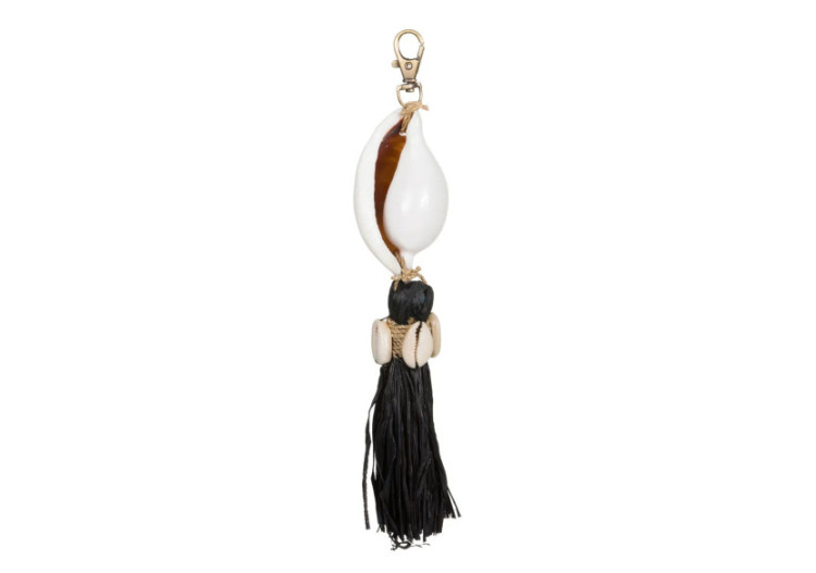 Porte-clés Kubu - Noir Naturel avec Coquillage - BALE076WB - Bazar Bizar