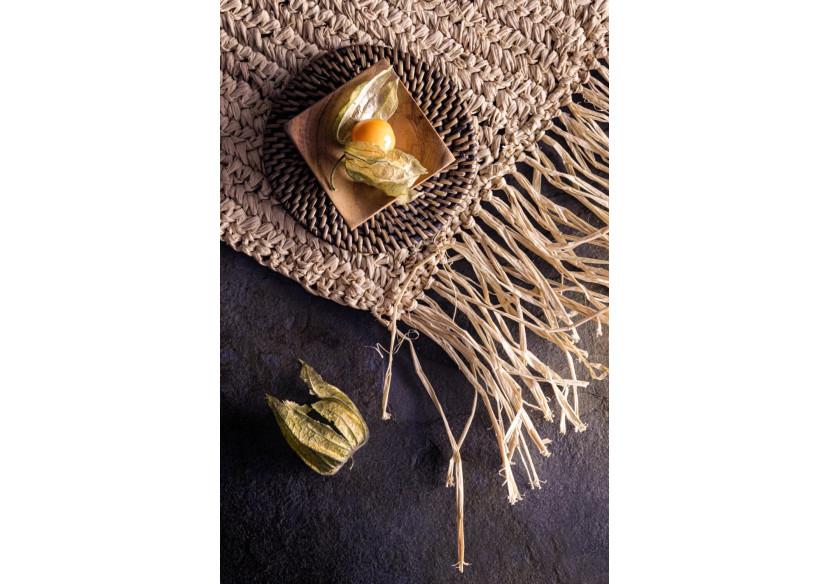 Sous-verre Colonial - Brun Naturel en Rotin - BAGE002NBr - Bazar Bizar