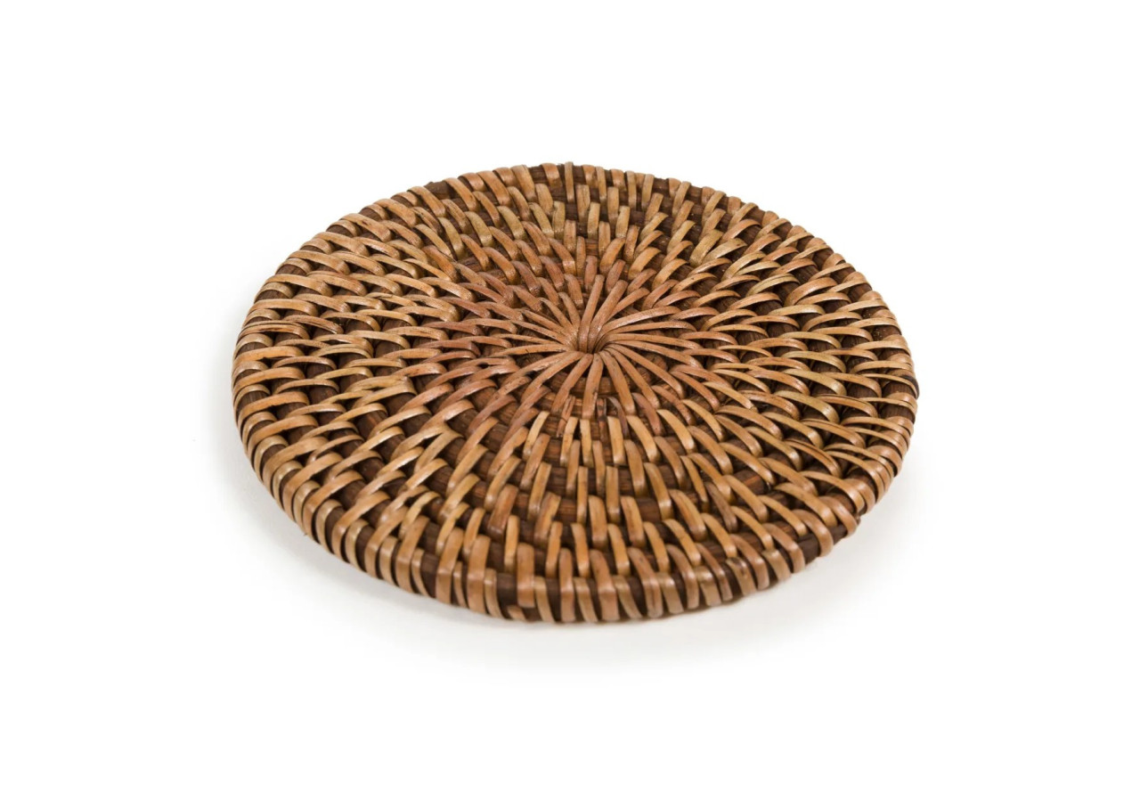 Sous-verre Colonial - Brun Naturel en Rotin - BAGE002NBr - Bazar Bizar