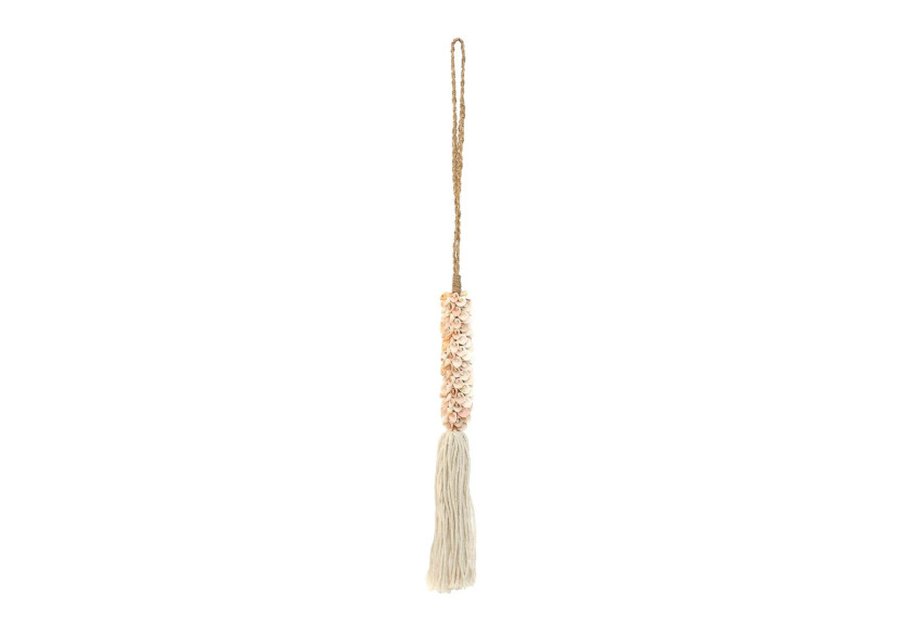 Suspension en Coquillages et Coton - Rose - BALE078Pi - Bazar Bizar