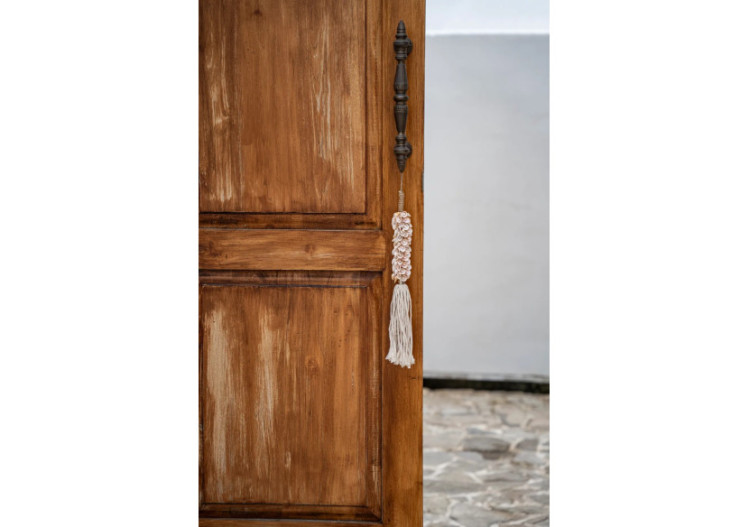 Suspension en Coquillages et Coton - Rose - BALE078Pi - Bazar Bizar 2