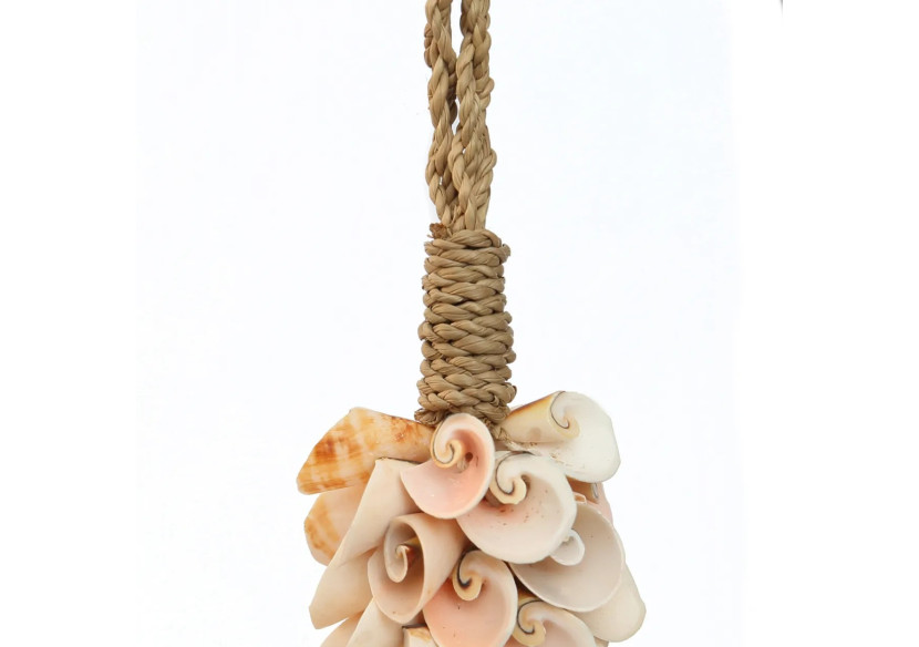 Suspension en Coquillages et Coton - Rose - BALE078Pi - Bazar Bizar