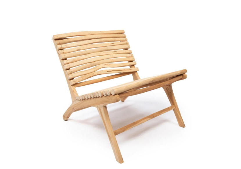 Fauteuil Islander - Naturel en Teck - JAAM020N - Bazar Bizar