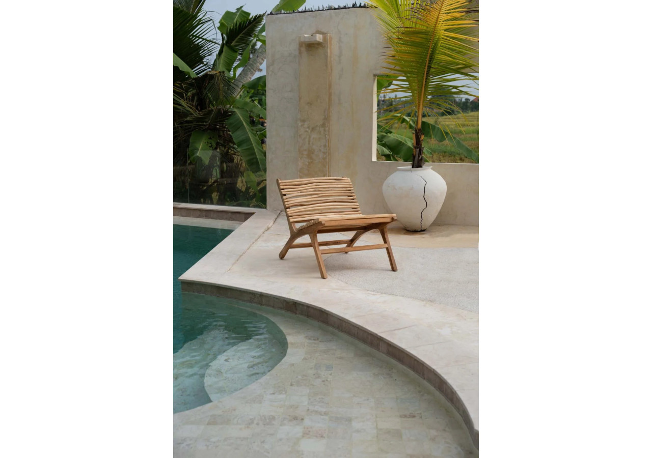 Fauteuil Islander - Naturel en Teck - JAAM020N - Bazar Bizar