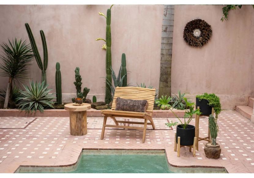 Fauteuil Islander - Naturel en Teck - JAAM020N - Bazar Bizar