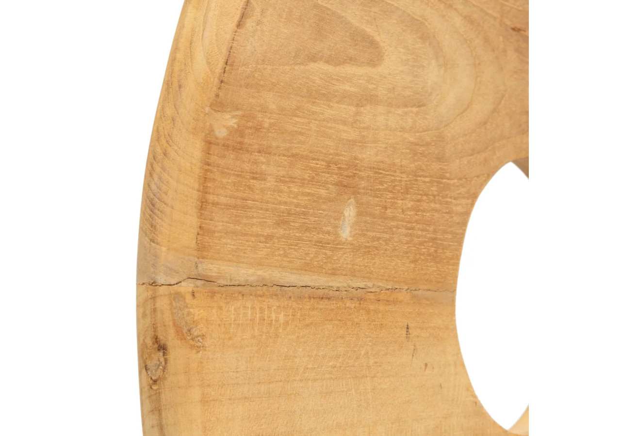 Disque en Teck sur Socle - Moyen - JAAM030N-M - Bazar Bizar