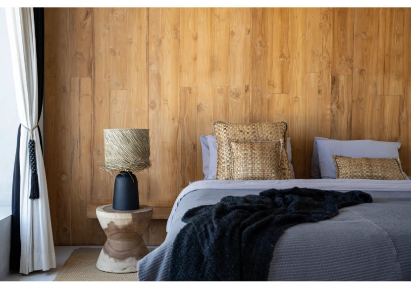 Lampe de Table Pandan - Noir Naturel, Franges en Sisal - JABR050BN-40 - Bazar Bizar