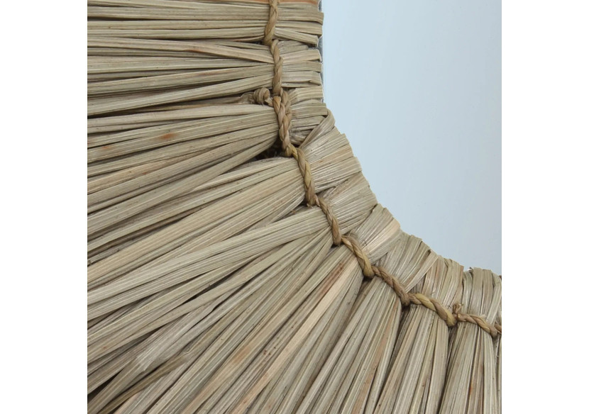 Miroir Alang Alang - Naturel, Style Boho - BALE070N-M-45 - Bazar Bizar