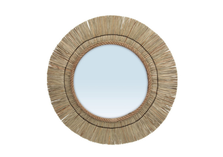 Miroir St Barth - Naturel, Élégance Côtière - JABR018N-M-65 - Bazar Bizar