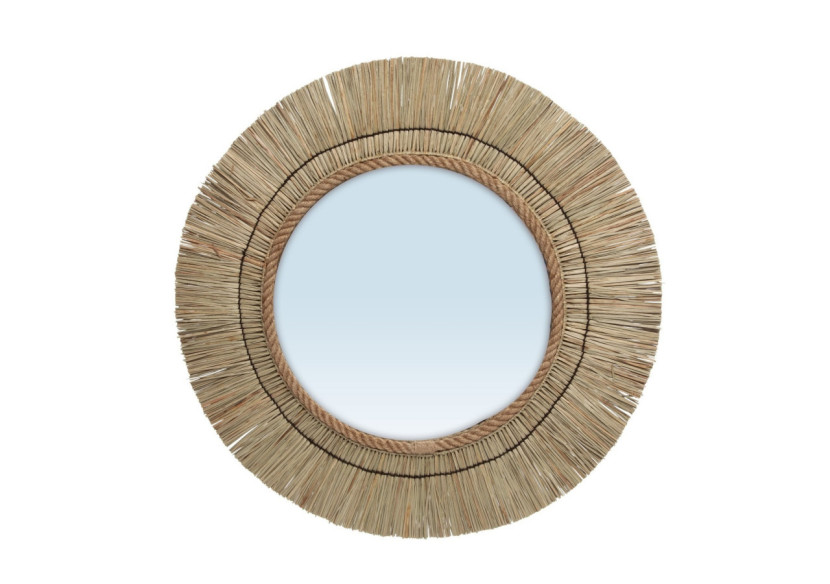 Miroir St Barth - Naturel, Élégance Côtière - JABR018N-M-65 - Bazar Bizar