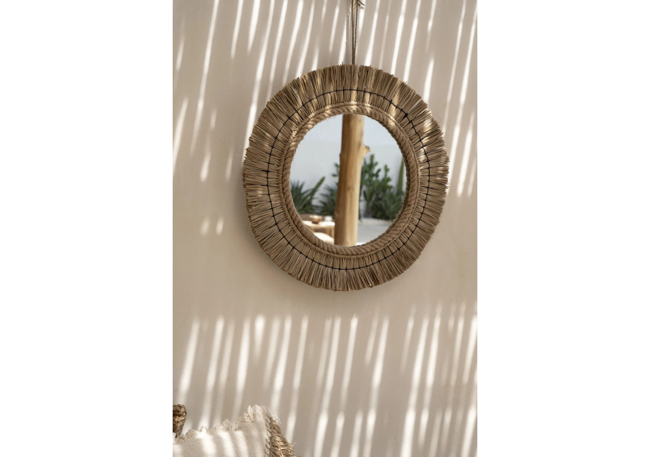Miroir St Barth - Naturel, Élégance Côtière - JABR018N-M-65 - Bazar Bizar