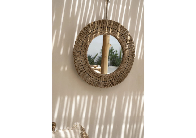 Miroir St Barth - Naturel, Élégance Côtière - JABR018N-M-65 - Bazar Bizar