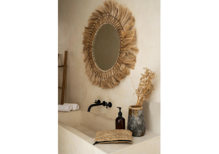 Miroir Pretty Blonde - Naturel, Grande Taille - JAPA019N-L-90 - Bazar Bizar 2