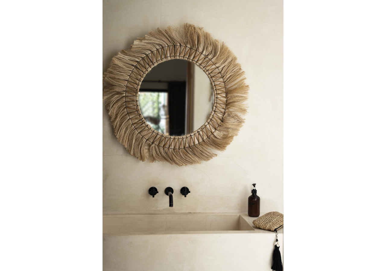 Miroir Pretty Blonde - Naturel, Grande Taille - JAPA019N-L-90 - Bazar Bizar