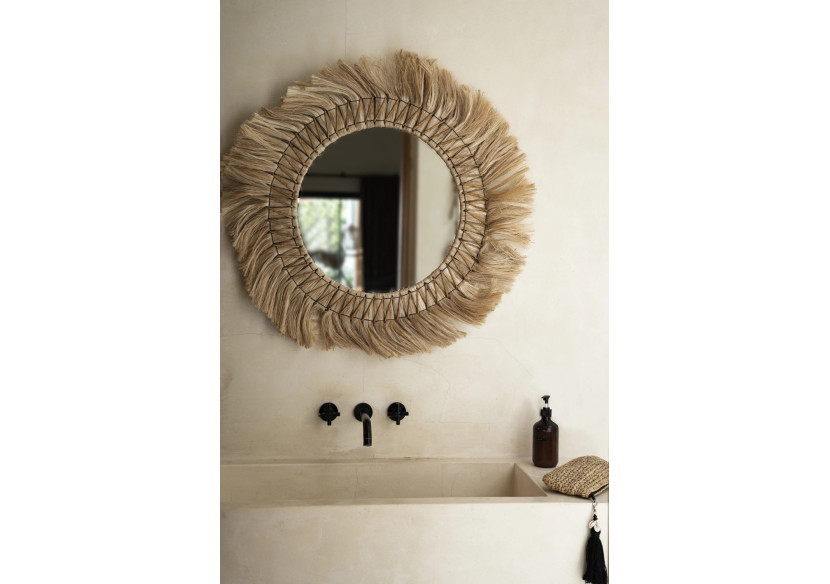 Miroir Pretty Blonde - Naturel, Grande Taille - JAPA019N-L-90 - Bazar Bizar