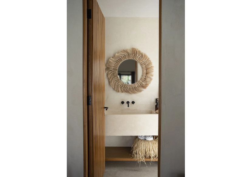 Miroir Pretty Blonde - Naturel, Grande Taille - JAPA019N-L-90 - Bazar Bizar