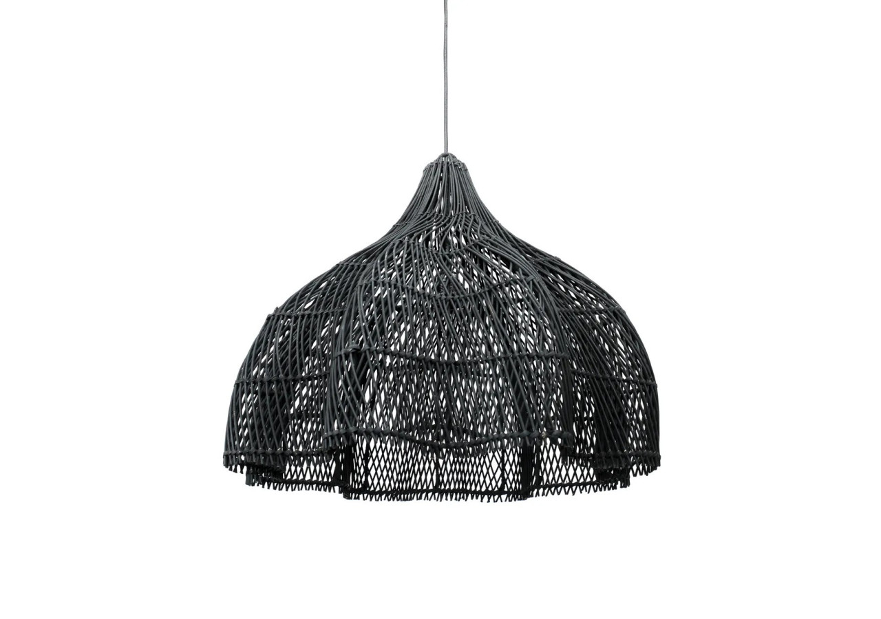 Suspension Whipped - Noir, Rattan, Style Imposant - BAYU010B-M-60 - Bazar Bizar