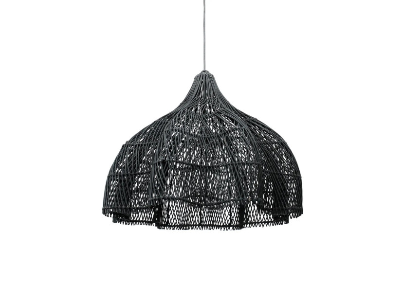 Suspension Whipped - Noir, Rattan, Style Imposant - BAYU010B-M-60 - Bazar Bizar