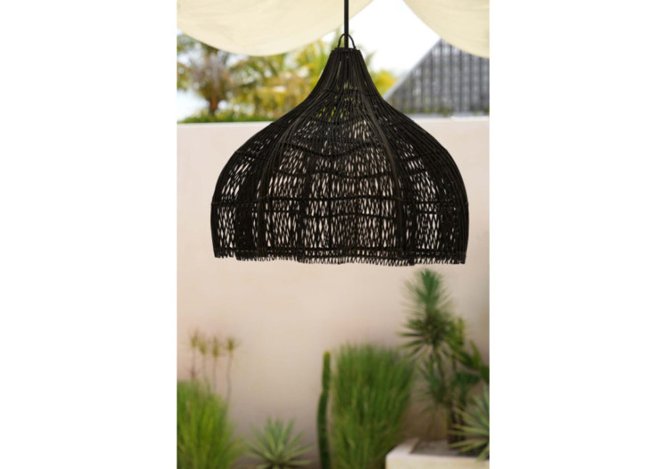 Suspension Whipped - Noir, Rattan, Style Imposant - BAYU010B-M-60 - Bazar Bizar 2