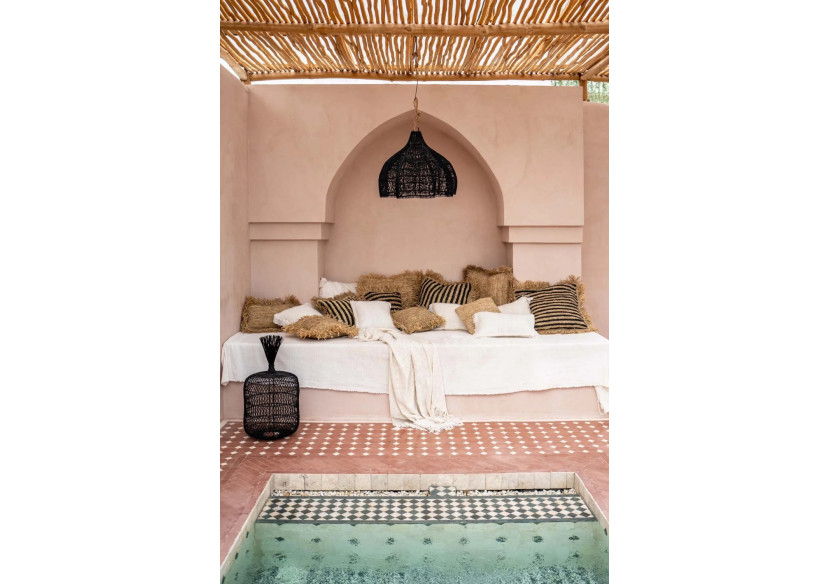 Suspension Whipped - Noir, Rattan, Style Imposant - BAYU010B-M-60 - Bazar Bizar