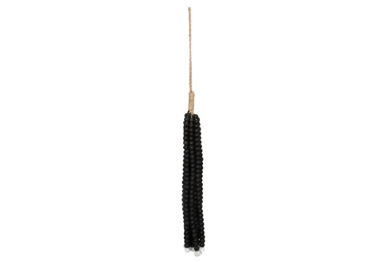 Tassel en Perles en Bois Noire - Fait à la main en Bali - BALE054B - Bazar Bizar