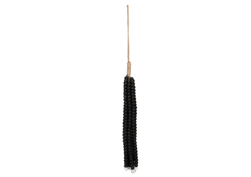 Tassel en Perles en Bois Noire - Fait à la main en Bali - BALE054B - Bazar Bizar