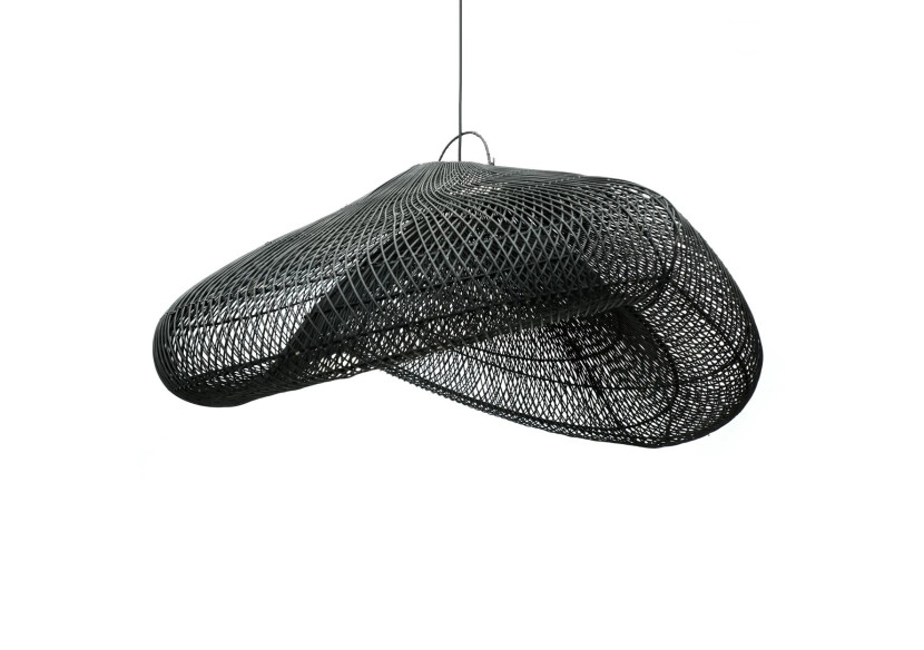 Suspension en Rattan Cloud - Noir XXL pour Intérieur - BAYU013B-XXL-120 - Bazar Bizar