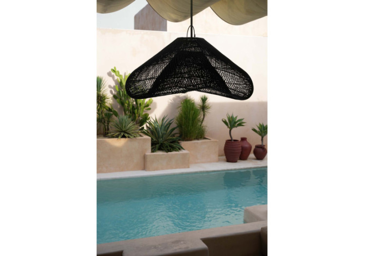 Suspension en Rattan Cloud - Noir XXL pour Intérieur - BAYU013B-XXL-120 - Bazar Bizar 2