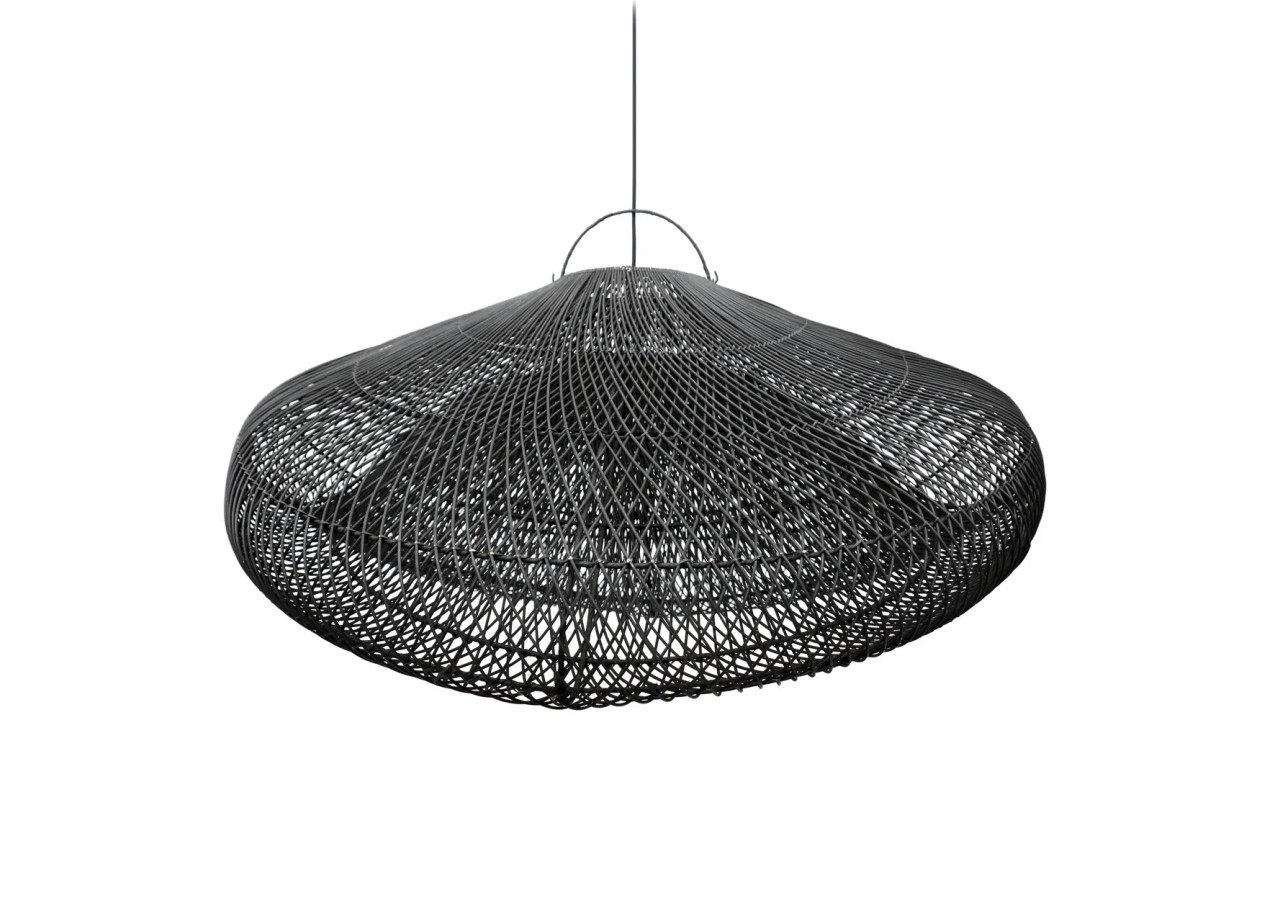 Suspension en Rattan Cloud - Noir XXL pour Intérieur - BAYU013B-XXL-120 - Bazar Bizar