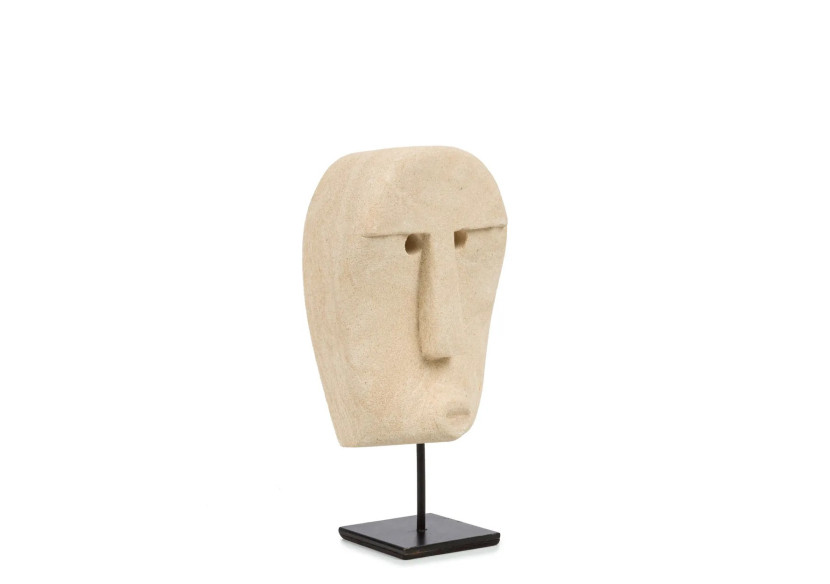 Statue en Pierre Sumba n°22 avec Socle - Artisanat d'Indonésie - BAHRA022 - Bazar Bizar