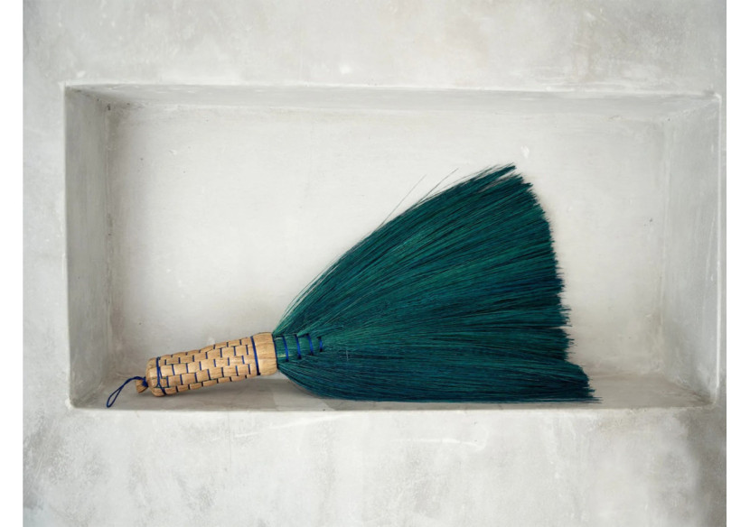 Balai de Nettoyage - Turquoise en Herbe Naturelle - JAAT009Tu - Bazar Bizar
