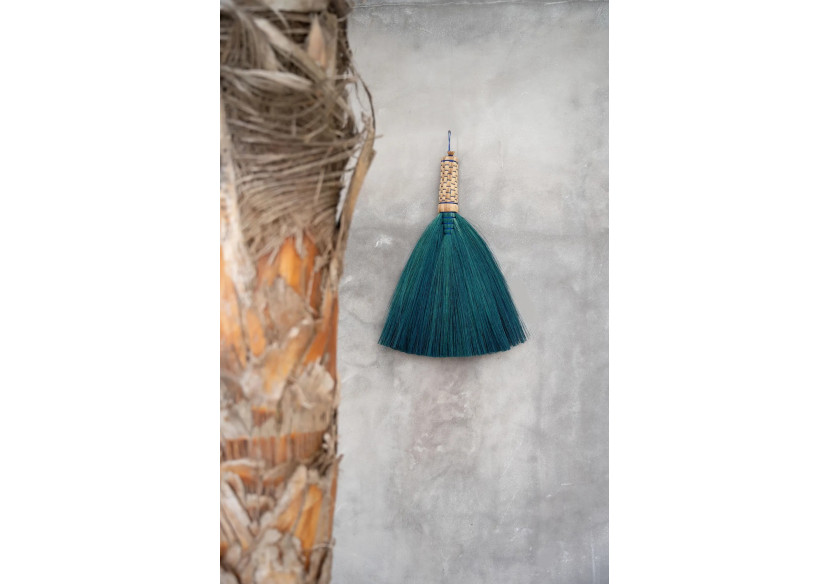 Balai de Nettoyage - Turquoise en Herbe Naturelle - JAAT009Tu - Bazar Bizar