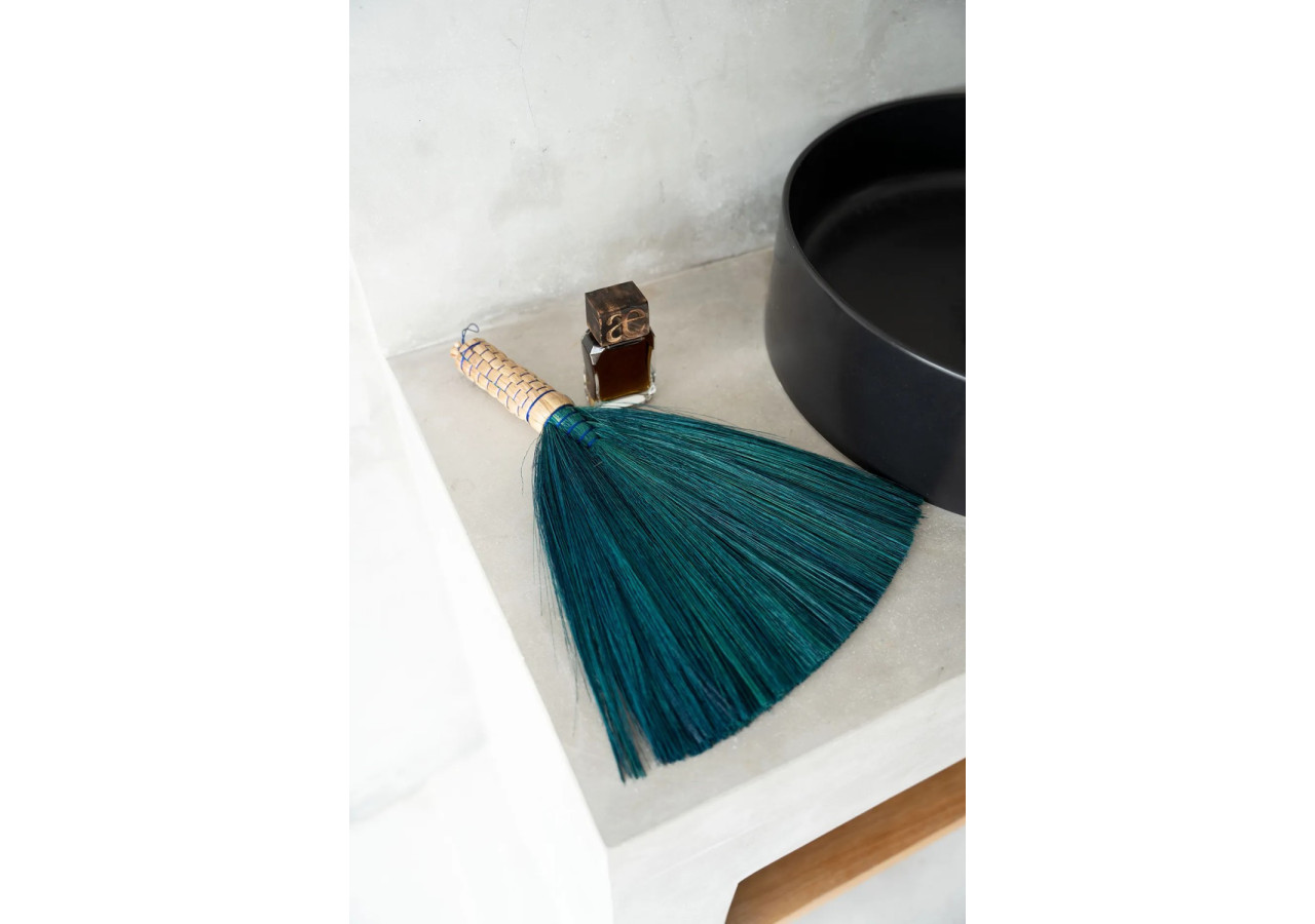 Balai de Nettoyage - Turquoise en Herbe Naturelle - JAAT009Tu - Bazar Bizar