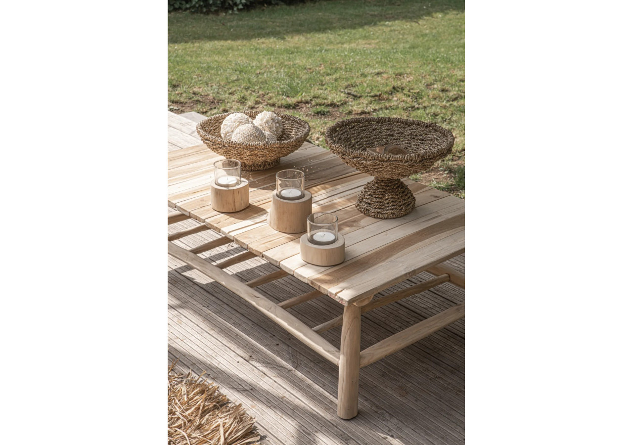 Trio de Bougies en Teck - Ensemble de 3 - JACA022N-SET3 - Bazar Bizar