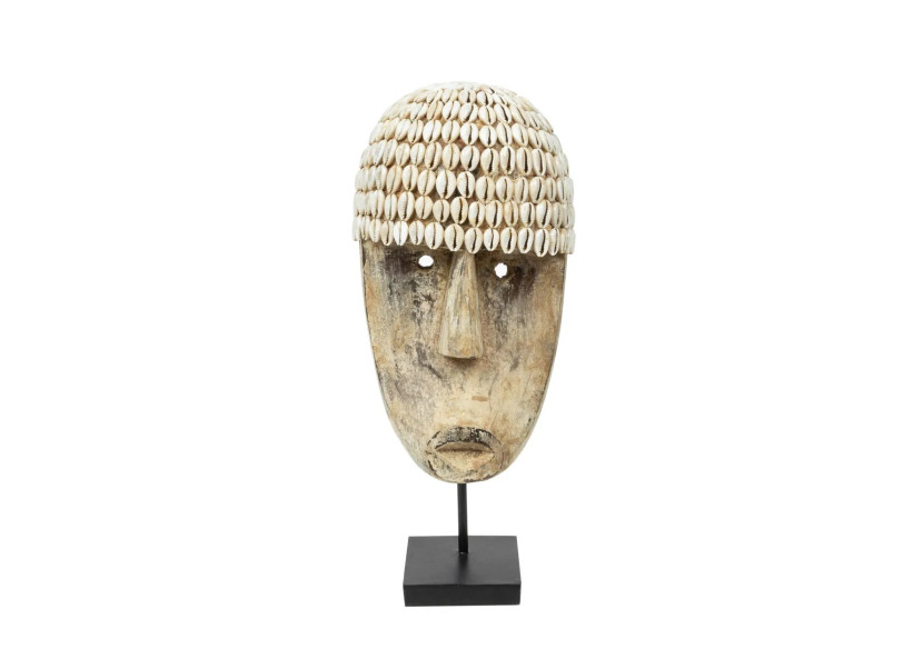 Masque Cowrie sur Support - Medium - BALS001N-M - Bazar Bizar Masque Cowrie sur Support - Medium - BALS001N-M - Bazar Bizar