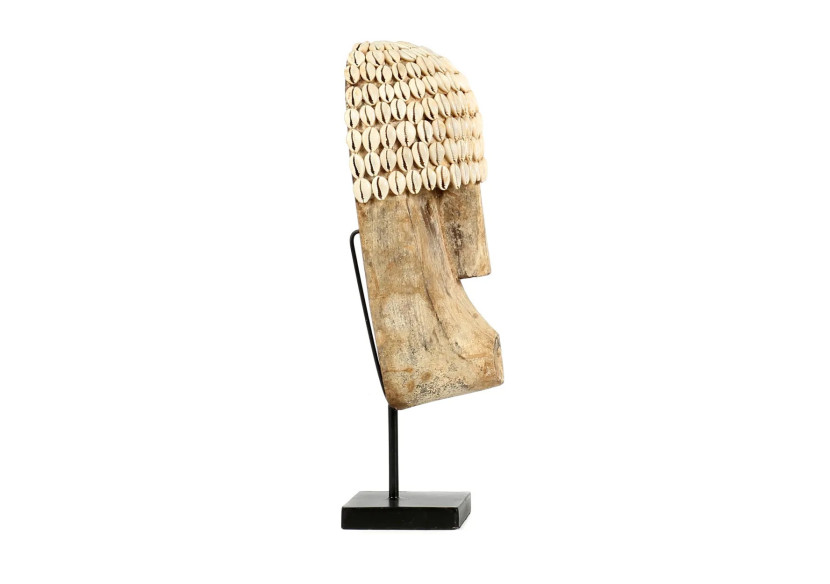 Masque Cowrie sur Support - Medium - BALS001N-M - Bazar Bizar Masque Cowrie sur Support - Medium - BALS001N-M - Bazar Bizar
