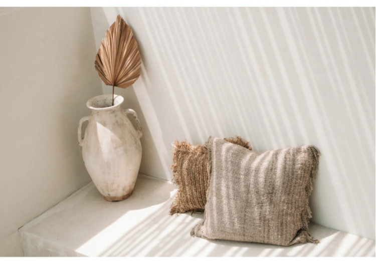 Housse de Coussin en Coton - Beige 60x60 - INIE001Be-60x60 - Bazar Bizar 2