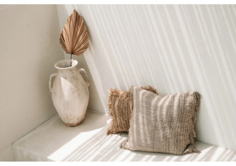 Housse de Coussin en Coton - Beige 60x60 - INIE001Be-60x60 - Bazar Bizar