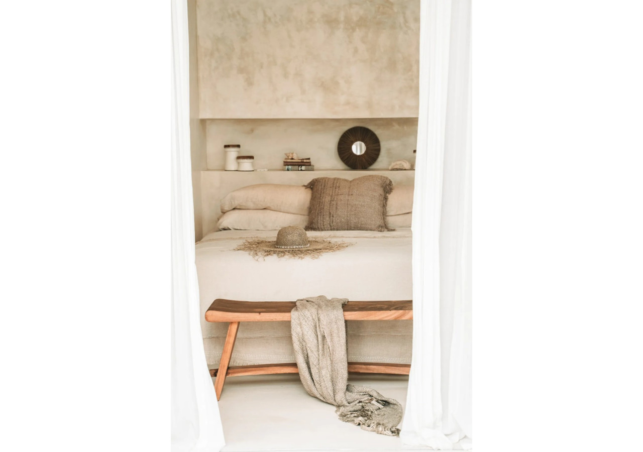 Housse de Coussin en Coton - Beige 60x60 - INIE001Be-60x60 - Bazar Bizar