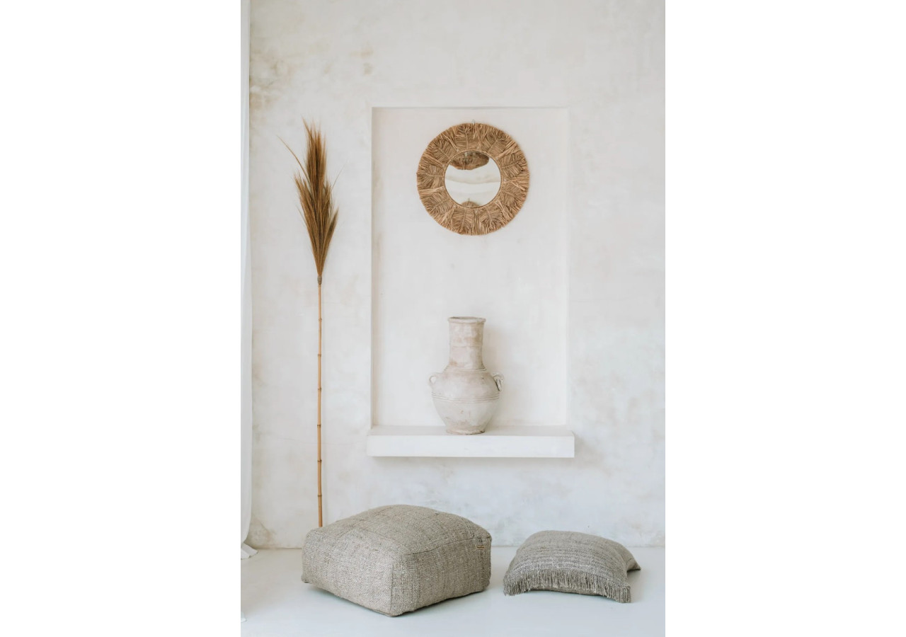 Housse de Coussin en Coton - Beige 60x60 - INIE001Be-60x60 - Bazar Bizar