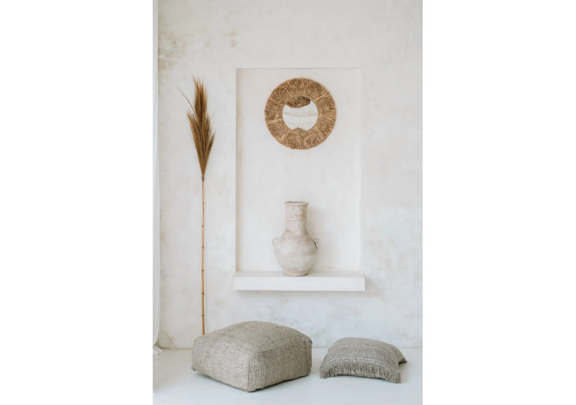 Housse de Coussin en Coton - Beige 60x60 - INIE001Be-60x60 - Bazar Bizar