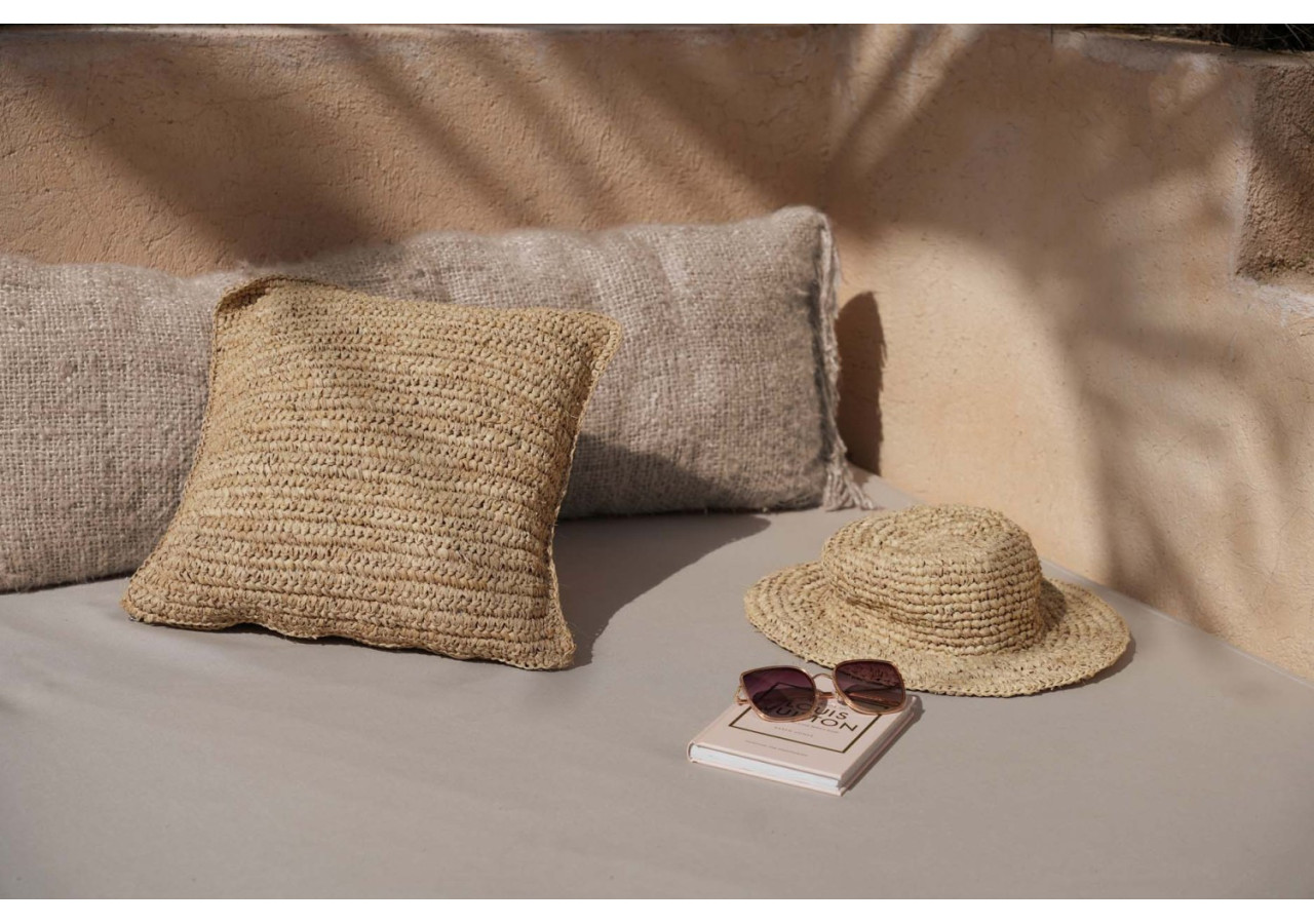 Housse de Coussin en Coton - Beige 35x100 - INIE001Be-35x100 - Bazar Bizar