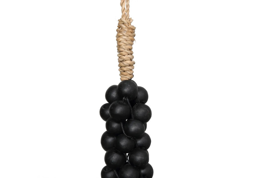 Tassel en Coton et Perles en Bois - Noir - BALE049B - Bazar Bizar