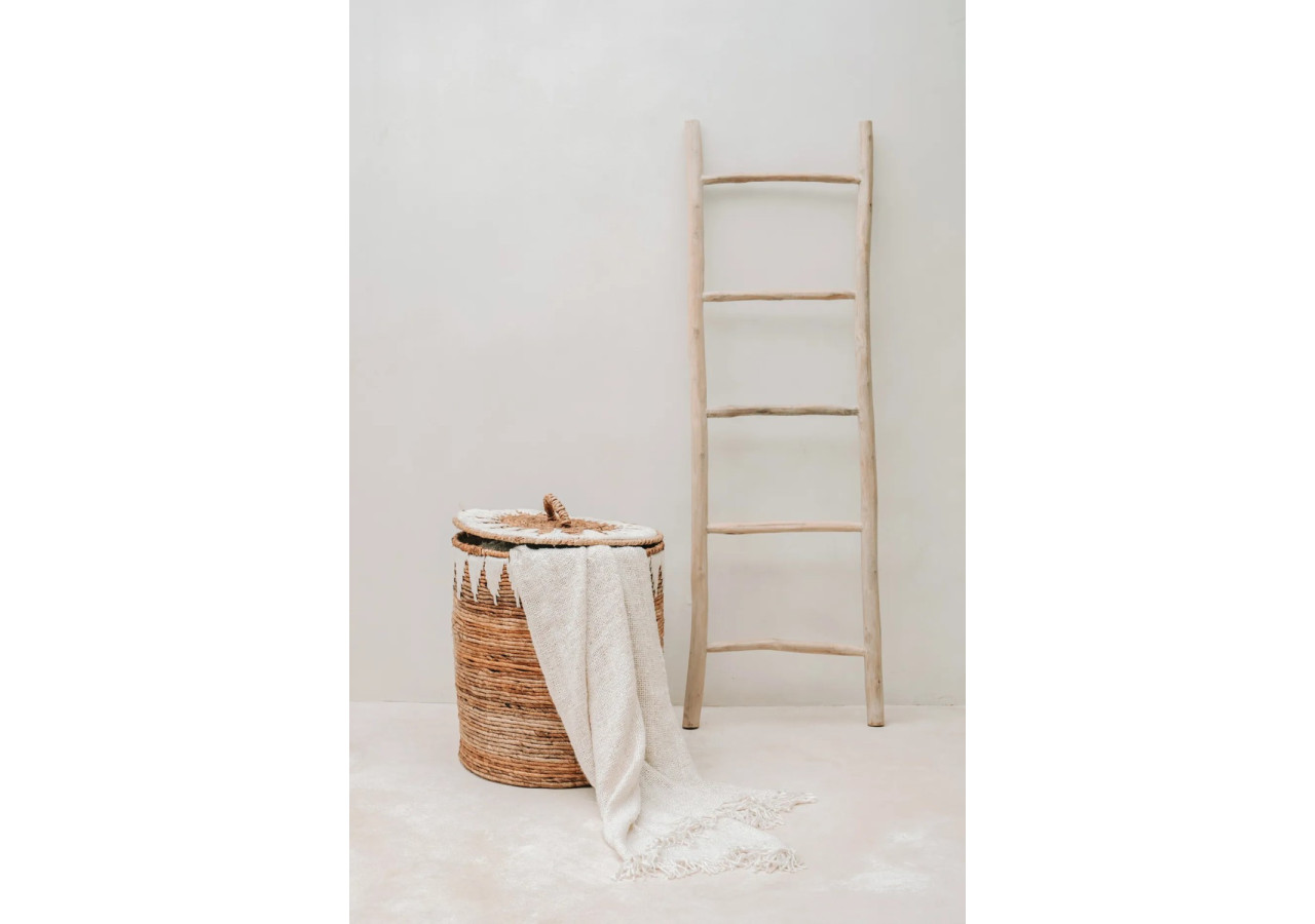 Plaid de Luxe Tissé à la Main - Crème - INIE002Cr - Bazar Bizar