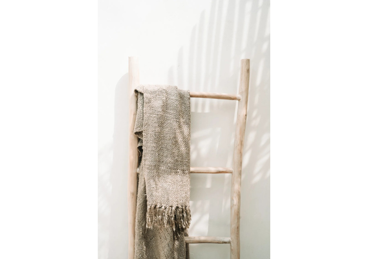 Plaid S'il Vous Plaid - Beige - Tissu Coton Luxe - INIE002Be - Bazar Bizar