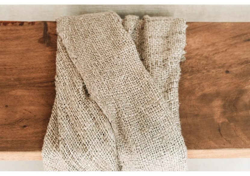 Plaid S'il Vous Plaid - Beige - Tissu Coton Luxe - INIE002Be - Bazar Bizar